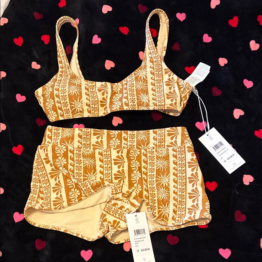 Rhythm Brown and Cream Bikini Set